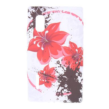 Capa Red Flower Pattern Soft Case para LG Optimus E612 L5