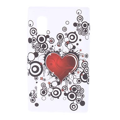 Capa Hearted-Shaped Pattern TPU macio para LG Optimus L5