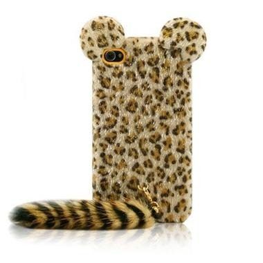 Capa Pelucia Leopardo Iphone 4/4S Marrom